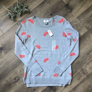 NWT Old Navy Fruit Slice Sweater Sz XS